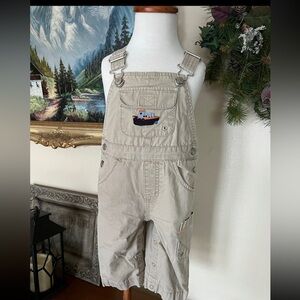 Khaki Sailboat Overalls 6-12
Months